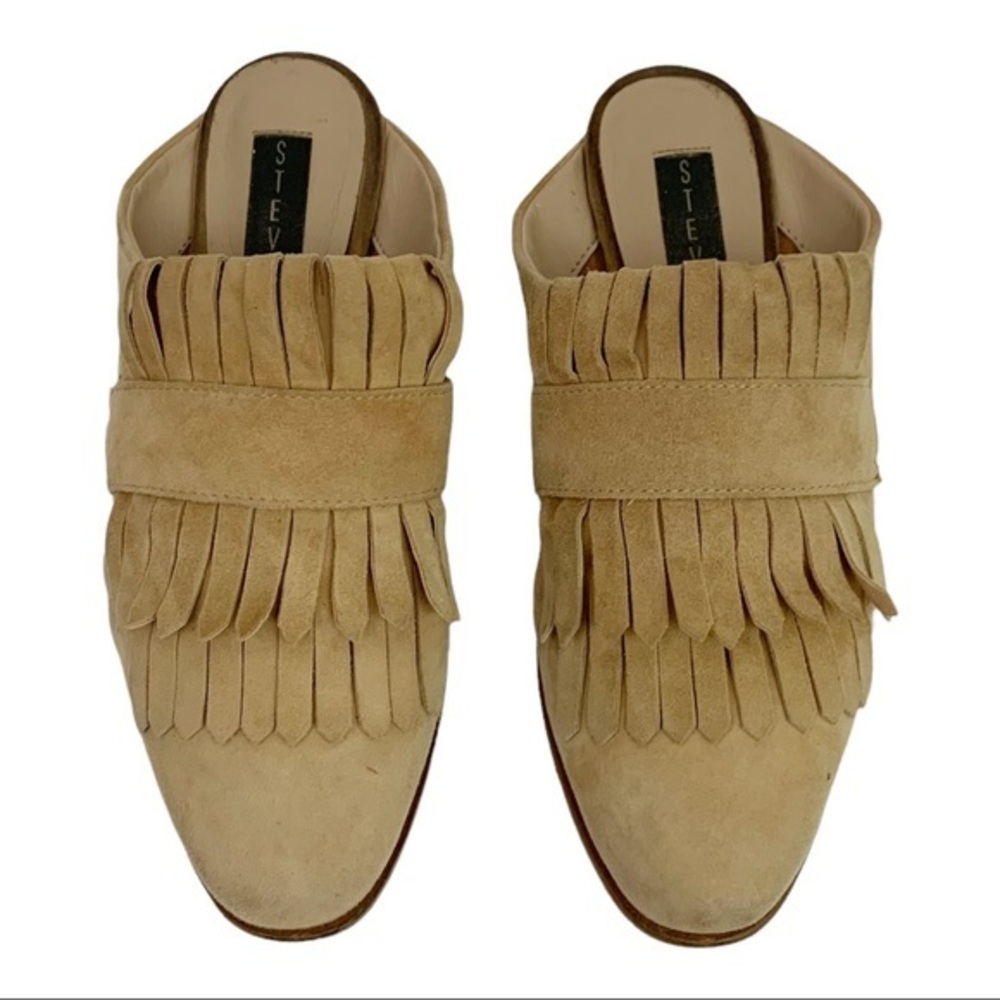Steven by Steve Madden Adee Leather Fringe Loafers Shoes Brown Women’s Size 6